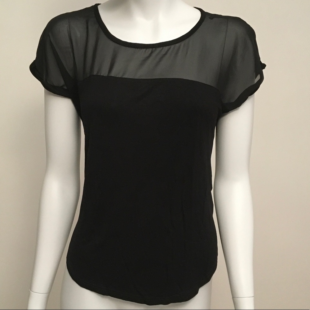 Black Short Sleeve Top